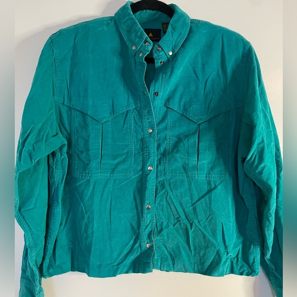 Teal Snap Blouse - Picture 1 of 6